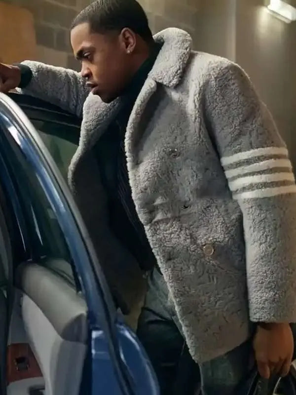 Power Book II Ghost S3 Tariq St. Patrick Shearling Coat