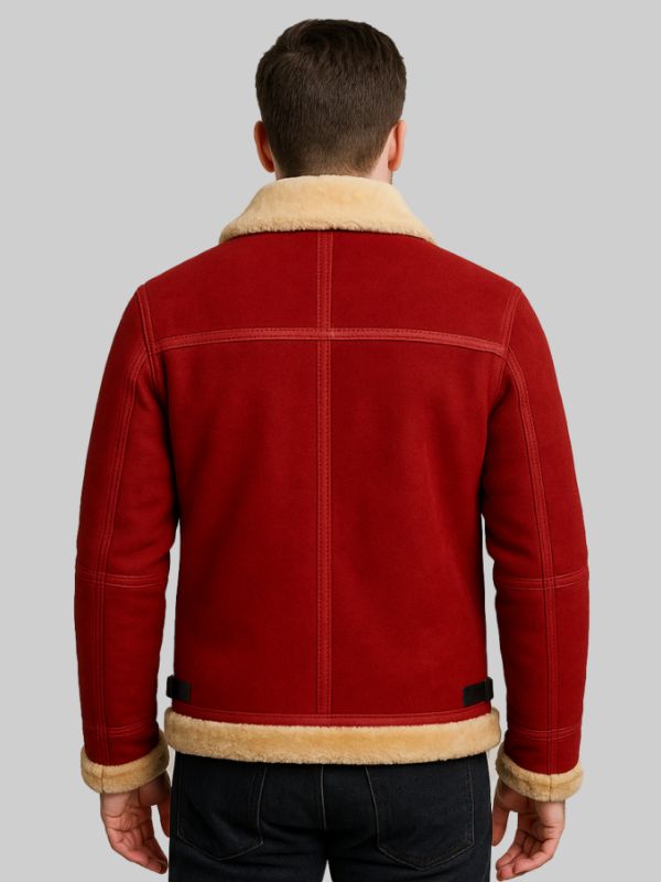 Chris Men’s Red Suede Leather Jacket