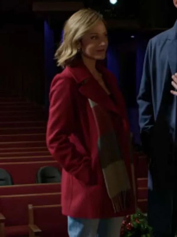 Nikki DeLoach A Grand Ole Opry Christmas Red Wool Coat