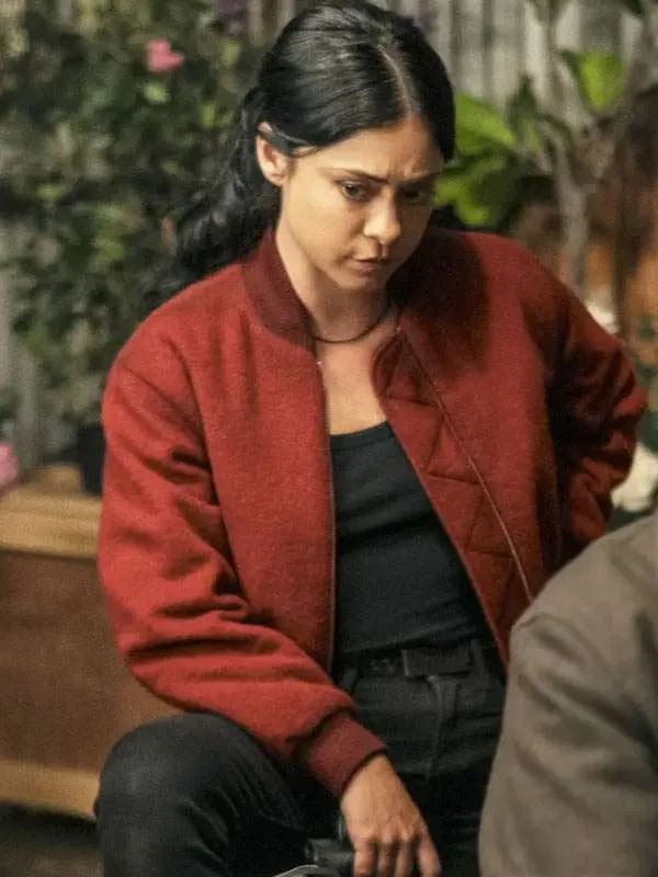 Rosa Salazar Play Dirty Red Wool Jacket