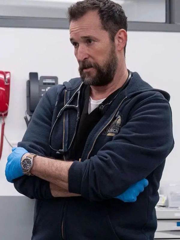 The Pitt Dr. Michael Robinavitch Blue Hooded Jacket