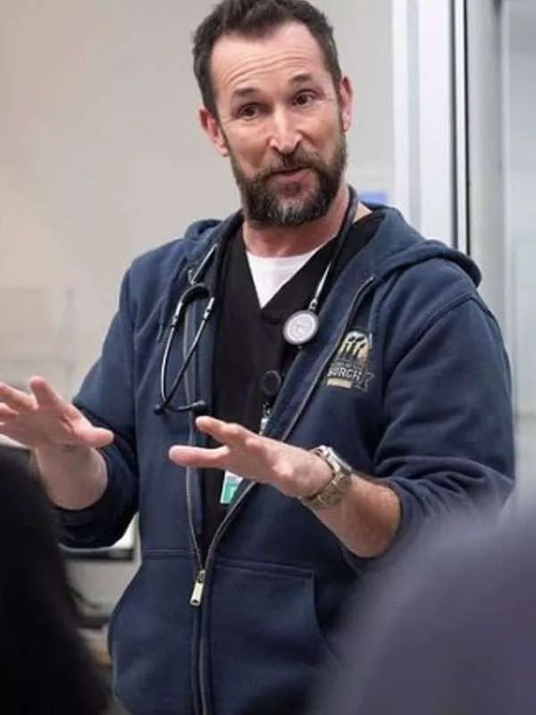 The Pitt Dr. Michael Robinavitch Blue Hooded Jacket