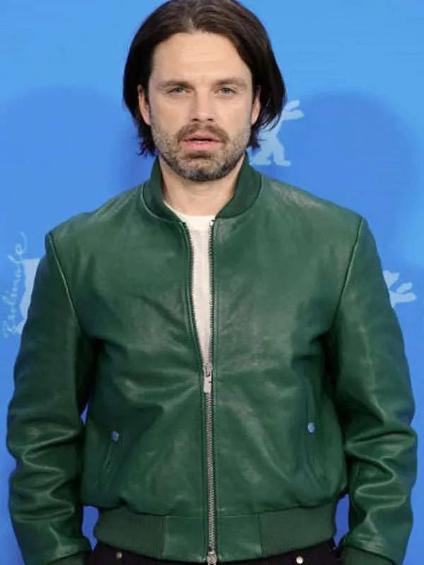 A Different Man Sebastian Stan Green Leather Jacket