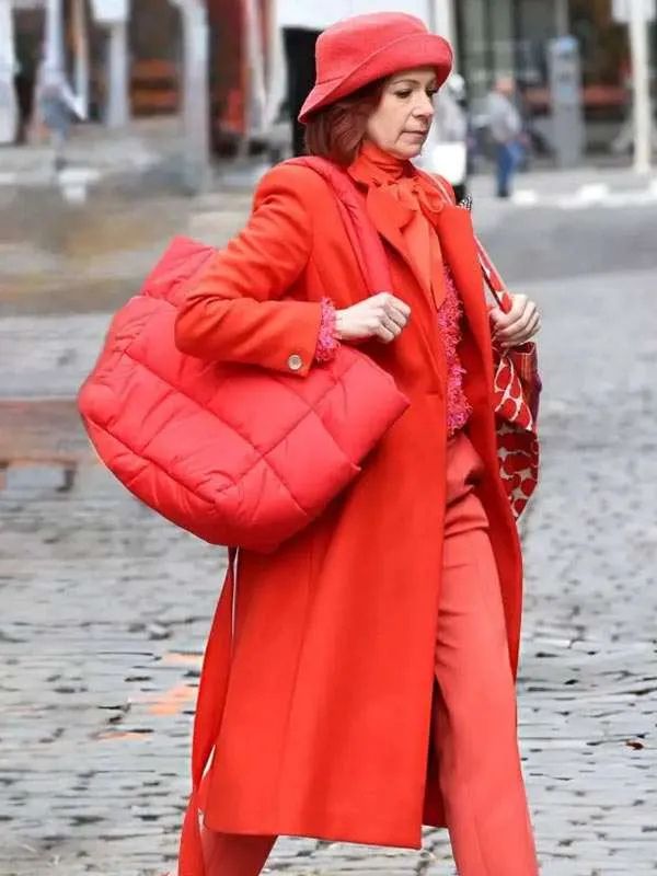 Carrie Preston Elsbeth S03 Red Wool Coat