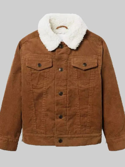 Christmas with the Campbells Justin Long Brown Denim Jacket