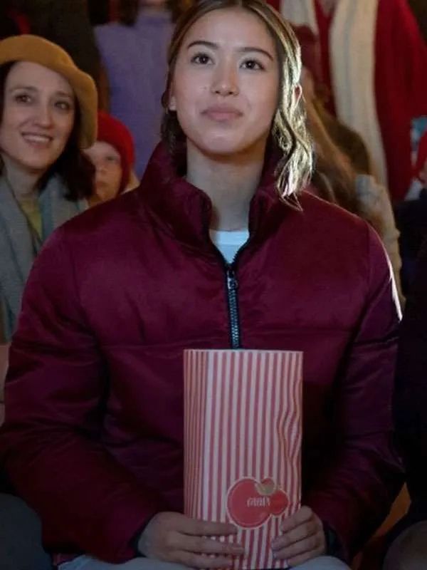 Emily Leung The Snow Must Go On Red Puffer Jacket