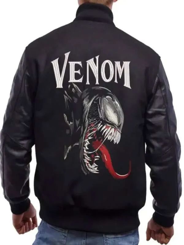 Halloween Venom Black Varsity Jacket