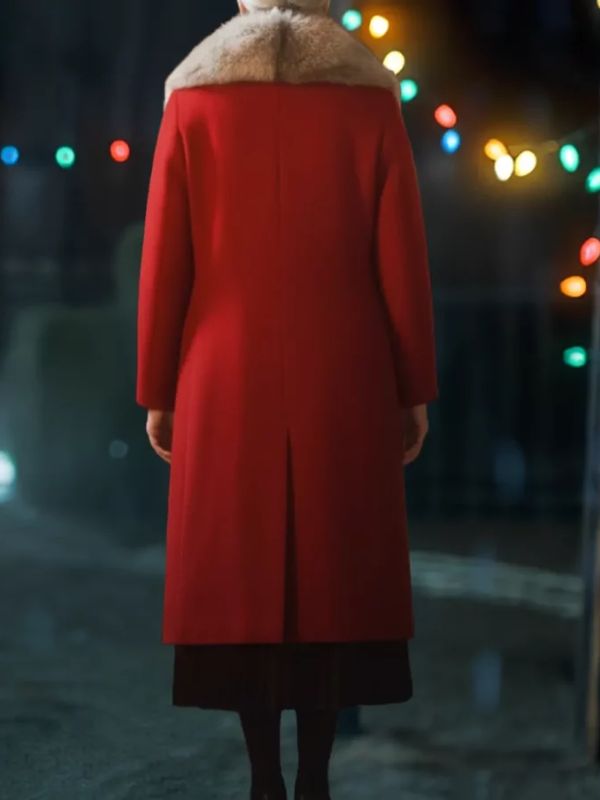 Irene Slater Keeping Up with the Clauses Red Wool Coat