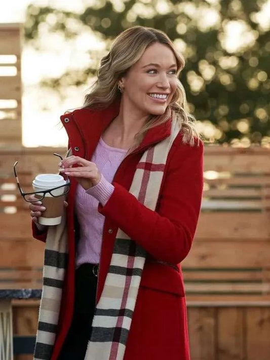 Katrina Bowden The Most Colorful Time of the Year Red Wool Coat