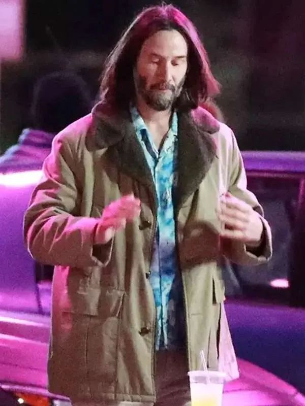 Keanu Reeves Good Fortune Beige Cotton Coat