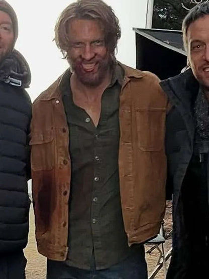 Lance Giles Forgive Us All Brown Cotton Jacket
