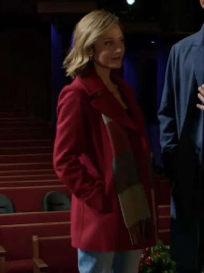 Nikki DeLoach A Grand Ole Opry Christmas Red Wool Coat
