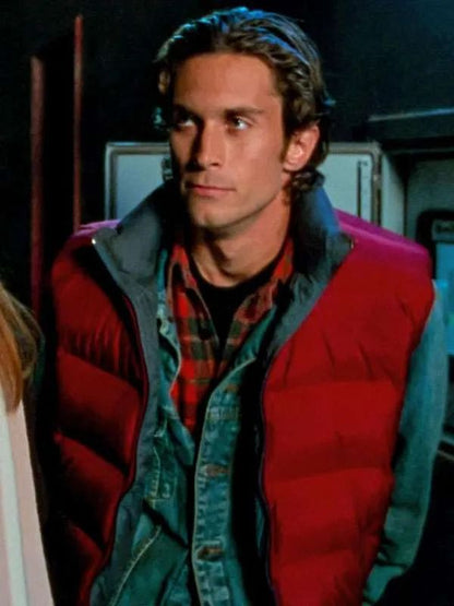 Oliver Hudson Dawson’s Creek Red Puffer Vest
