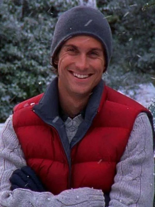 Oliver Hudson Dawson’s Creek Red Puffer Vest