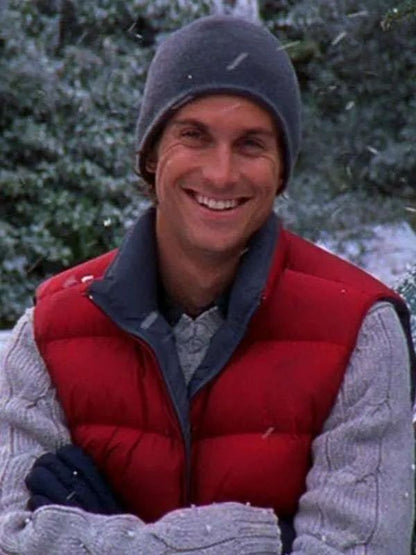 Oliver Hudson Dawson’s Creek Red Puffer Vest