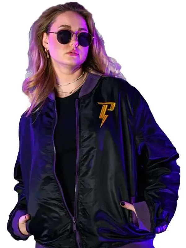 Powerline Black Bomber Jacket