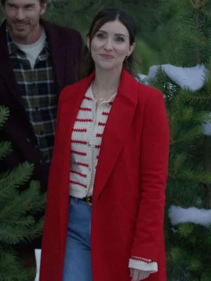 Shae Robins A Christmas Prayer Red Wool Coat