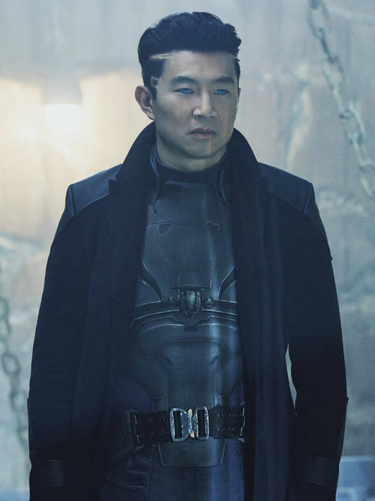 Simu Liu Atlas 2024 Black Coat