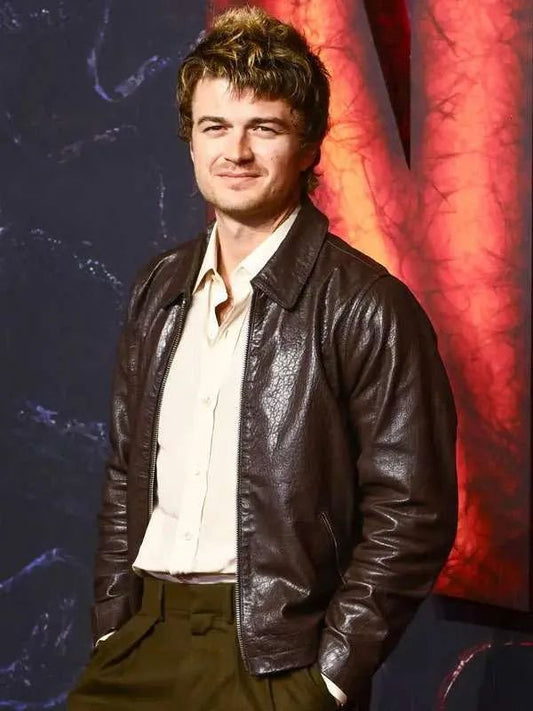 stranger-things-s05-uk-special-screening-steve-harrington-brown-leather-jacket