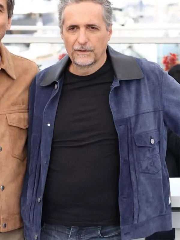 The Secret Agent Kleber Mendonça Filho Blue Suede Leather Jacket