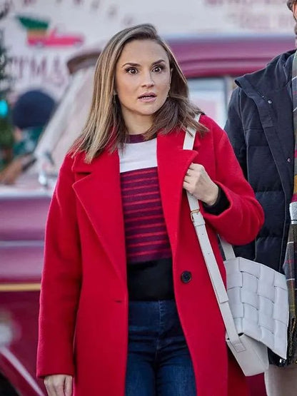 Tis the Season to be Merry Rachael Leigh Cook Red Wool Coat